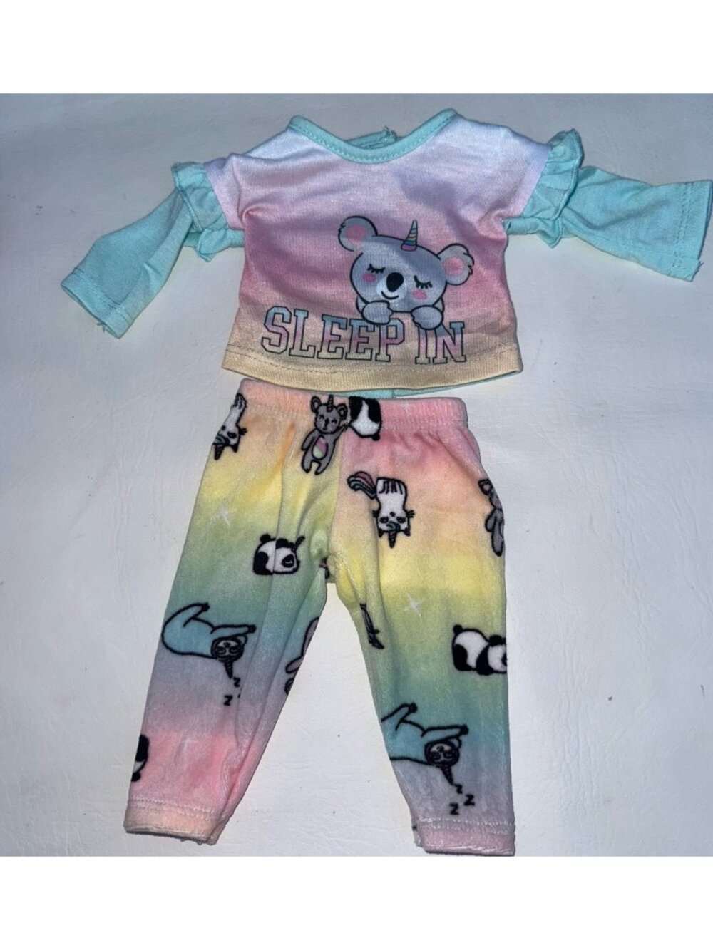 Doll Clothes 18" Koala Pajamas PJs Top Shirt Pants Outfit Pastel Komar Kids